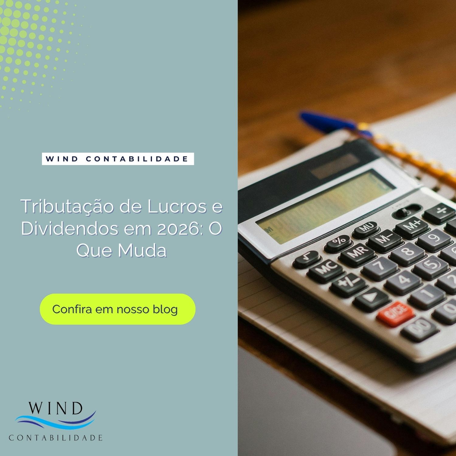 Calculator on desk with financial text