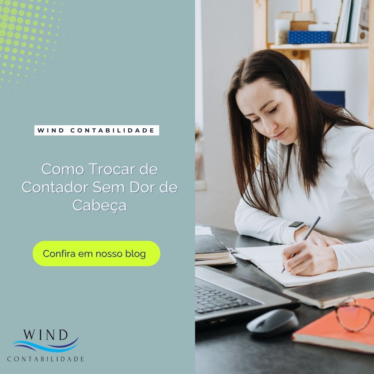 Woman studying accounting blog content